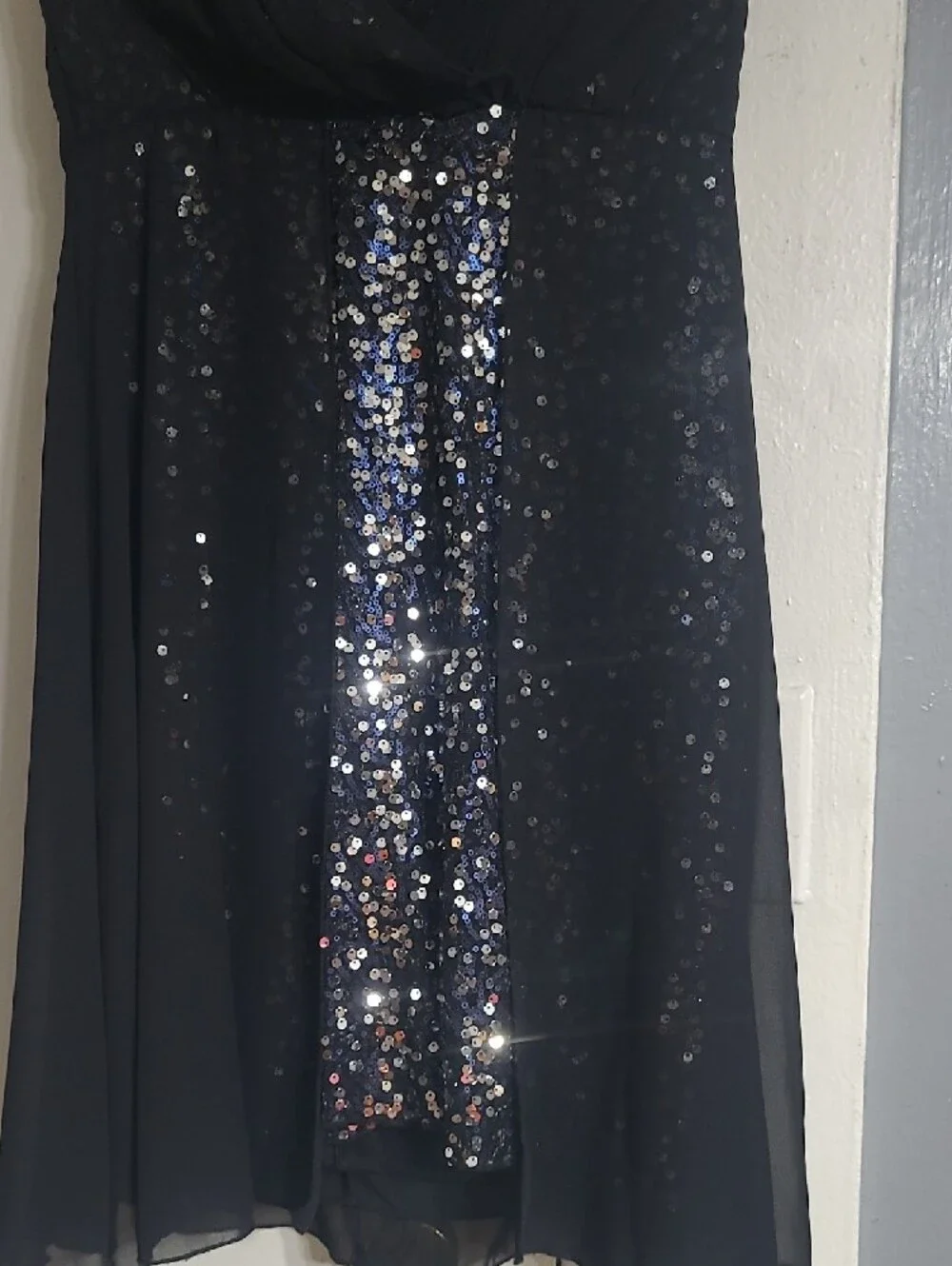 Trixxi Black Strapless Sequin Cocktail Dress, Size 3 - Picture 3 of 10